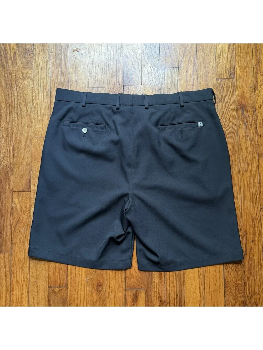 Peter Millar Salem Shorts Mens Size 38x9 Black Performance Golf Crown Flat Front